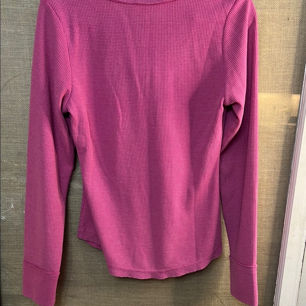 Boutique Pink Long Sleeve Henley Shirt - Picture 6 of 6